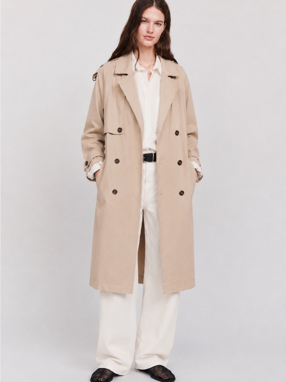 Anthropologie Beige Trench Coat – Size Small